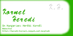 kornel heredi business card