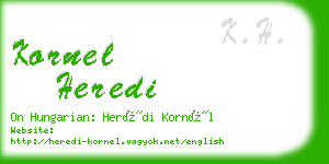 kornel heredi business card